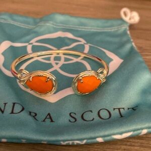 Kendra Scott gold and orange bracelet